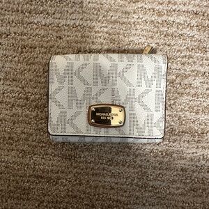 Michael Kors Cream and Gold Logo Wallet